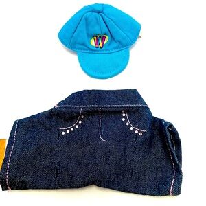 Webkinz Denim Rhinestone Jeans & Blue Ball Cap